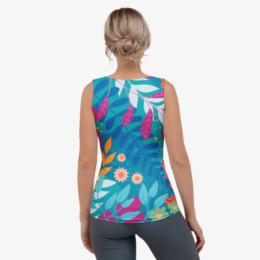 Flex Vest "Petal Party" Turquoise/Fuchsia