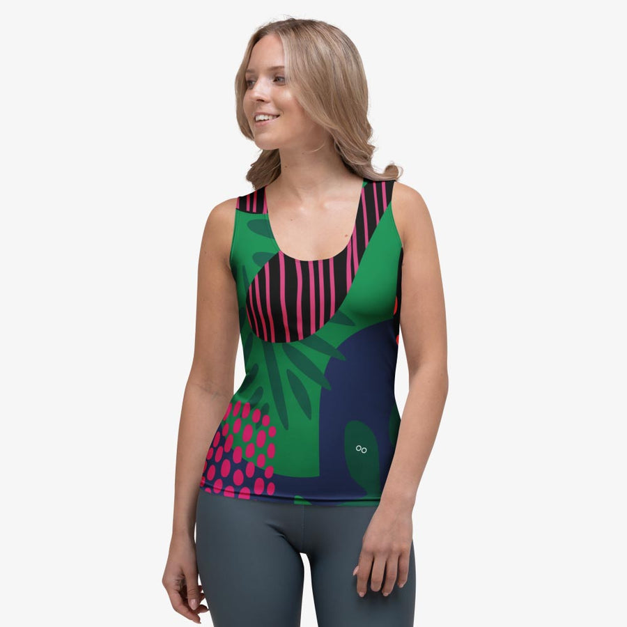 Floral Flex Vest "Floral Funk" (Blue, Green, Coral)
