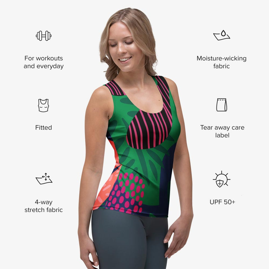 Floral Flex Vest "Floral Funk" (Blue, Green, Coral)