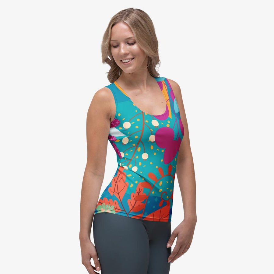 Flex Vest "Petal Party" Turquoise/Fuchsia