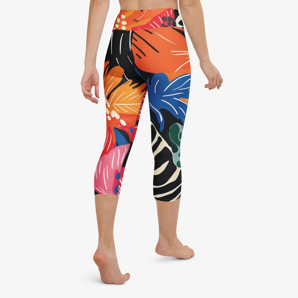 Stripes & Petals Capris