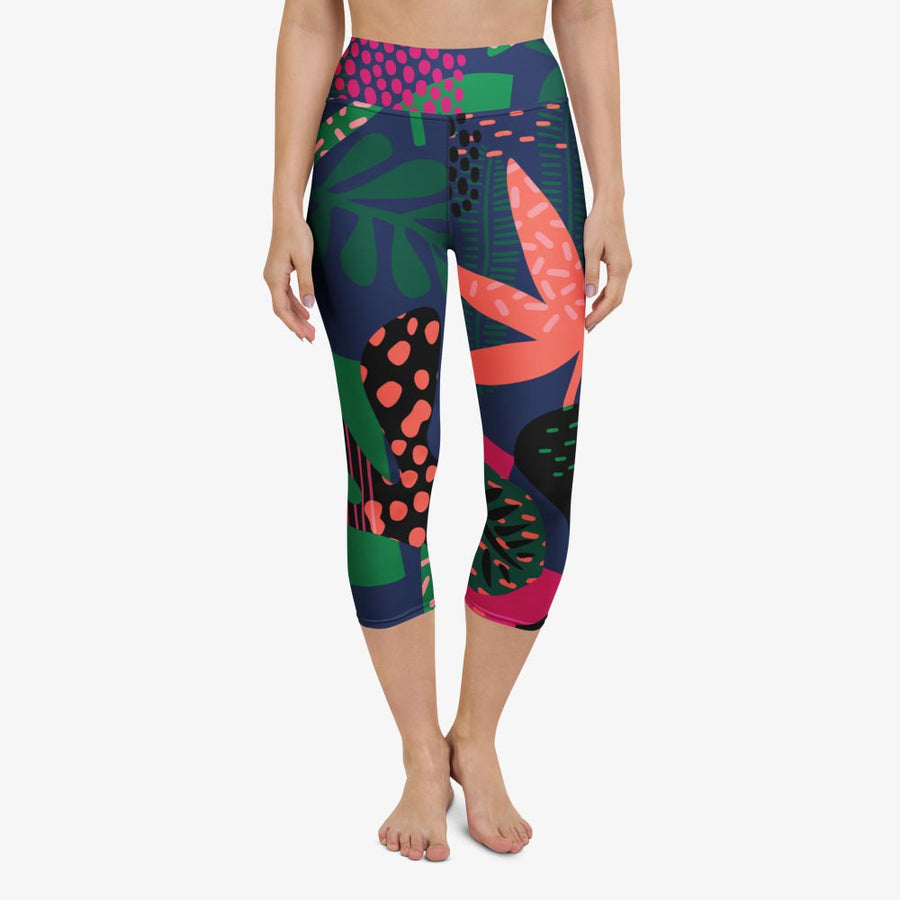 Floral Capri "Floral Funk" (Blue, Green, Coral)