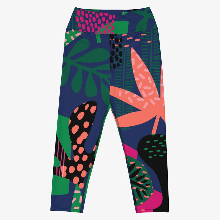 Floral Capri "Floral Funk" (Blue, Green, Coral)