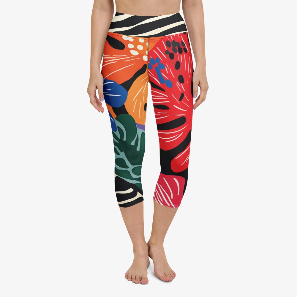 Stripes & Petals Capris