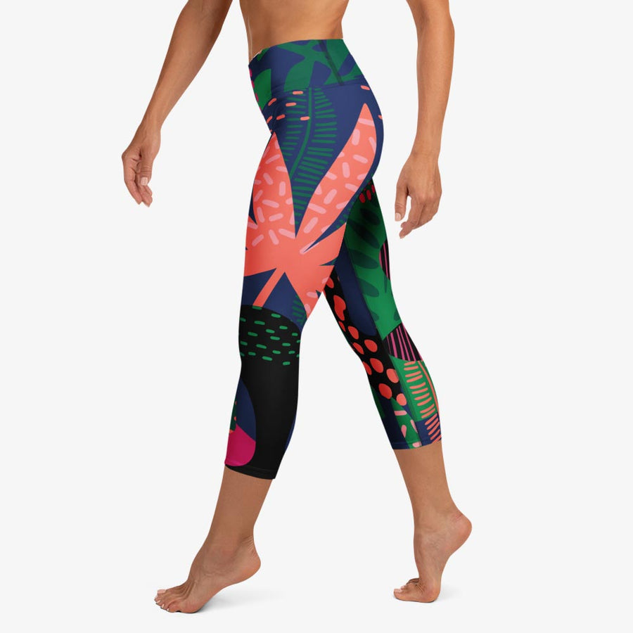 Floral Capri "Floral Funk" (Blue, Green, Coral)