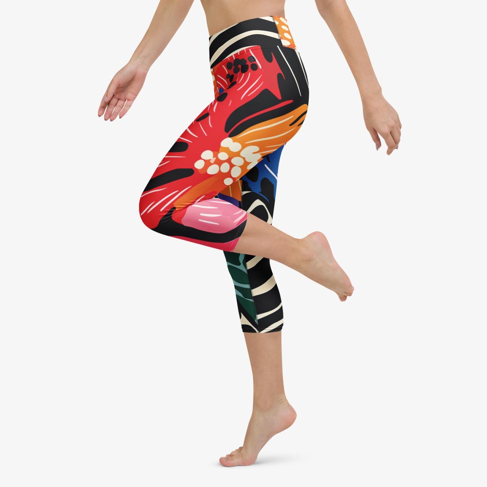Stripes & Petals Capris