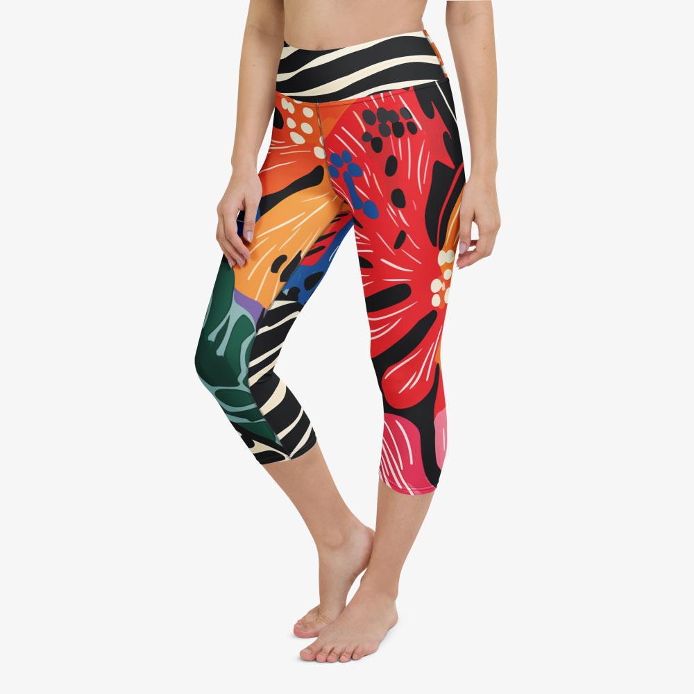 Stripes & Petals Capris