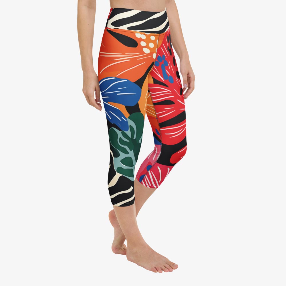 Stripes & Petals Capris