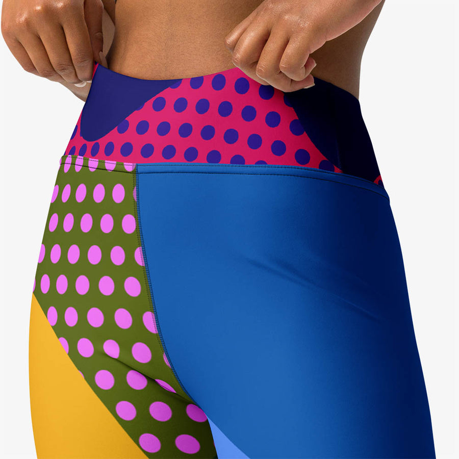 Printed Capris "Polkalicious" Red/Yellow/Blue