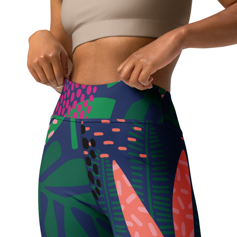 Floral Capri "Floral Funk" (Blue, Green, Coral)