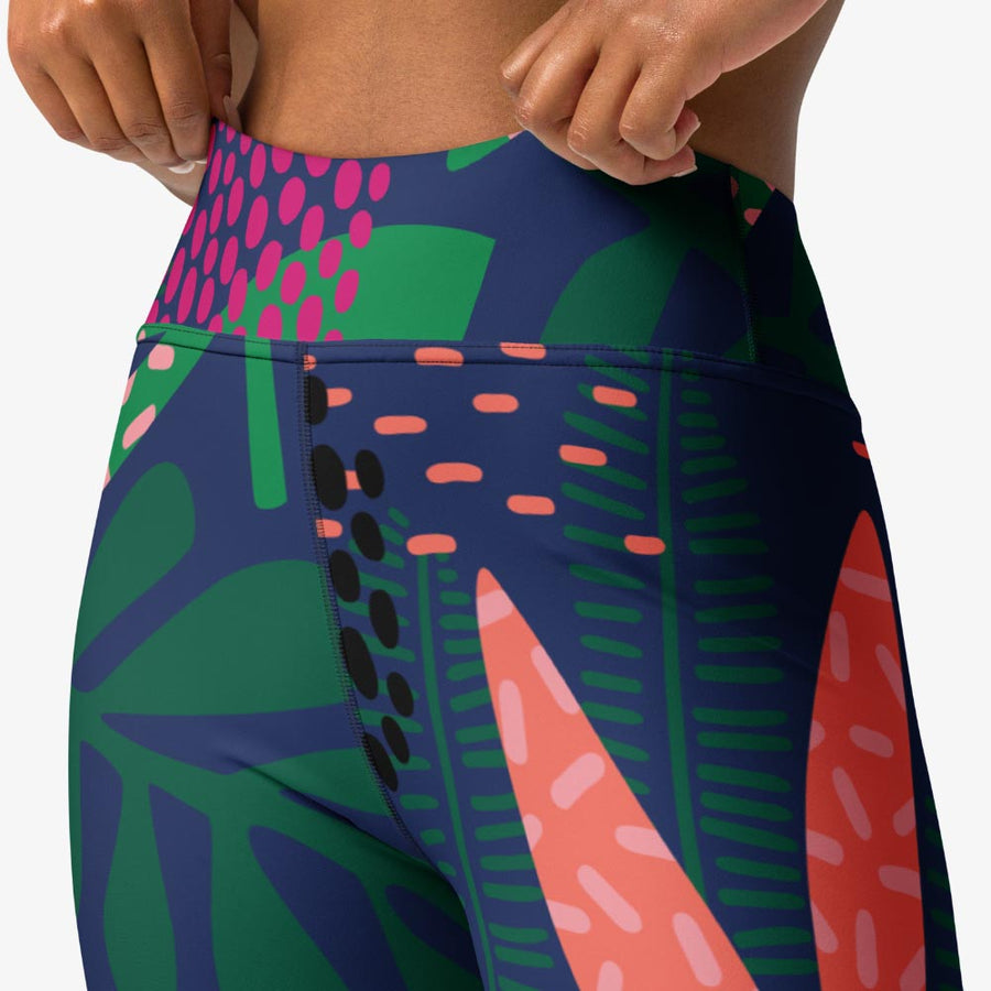 Floral Capri "Floral Funk" (Blue, Green, Coral)