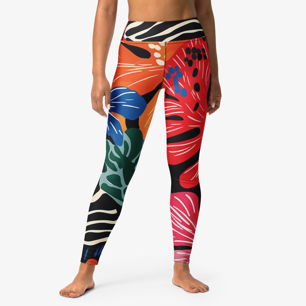 Stripes & Petals Leggings