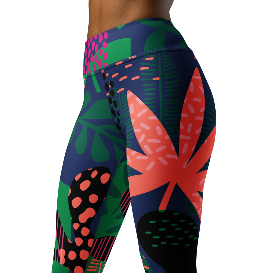 Floral Capri "Floral Funk" (Blue, Green, Coral)