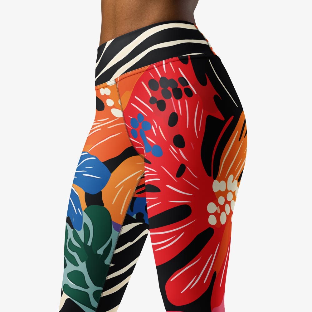 Stripes & Petals Leggings