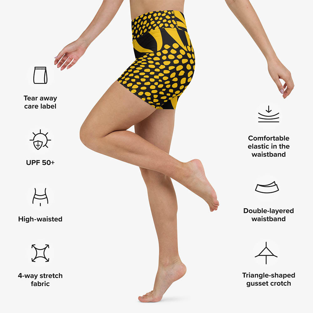 Funflower Yoga Shorts