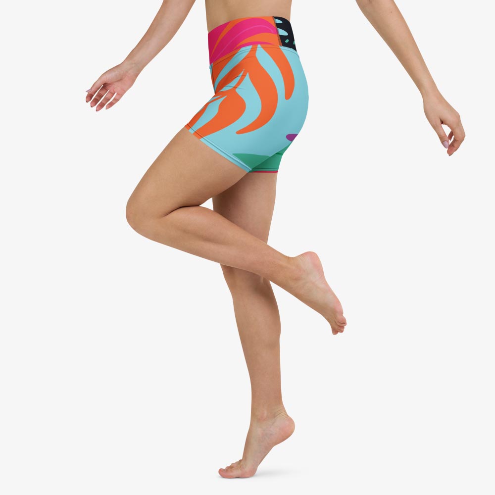 Neon Jungle Yoga Shorts