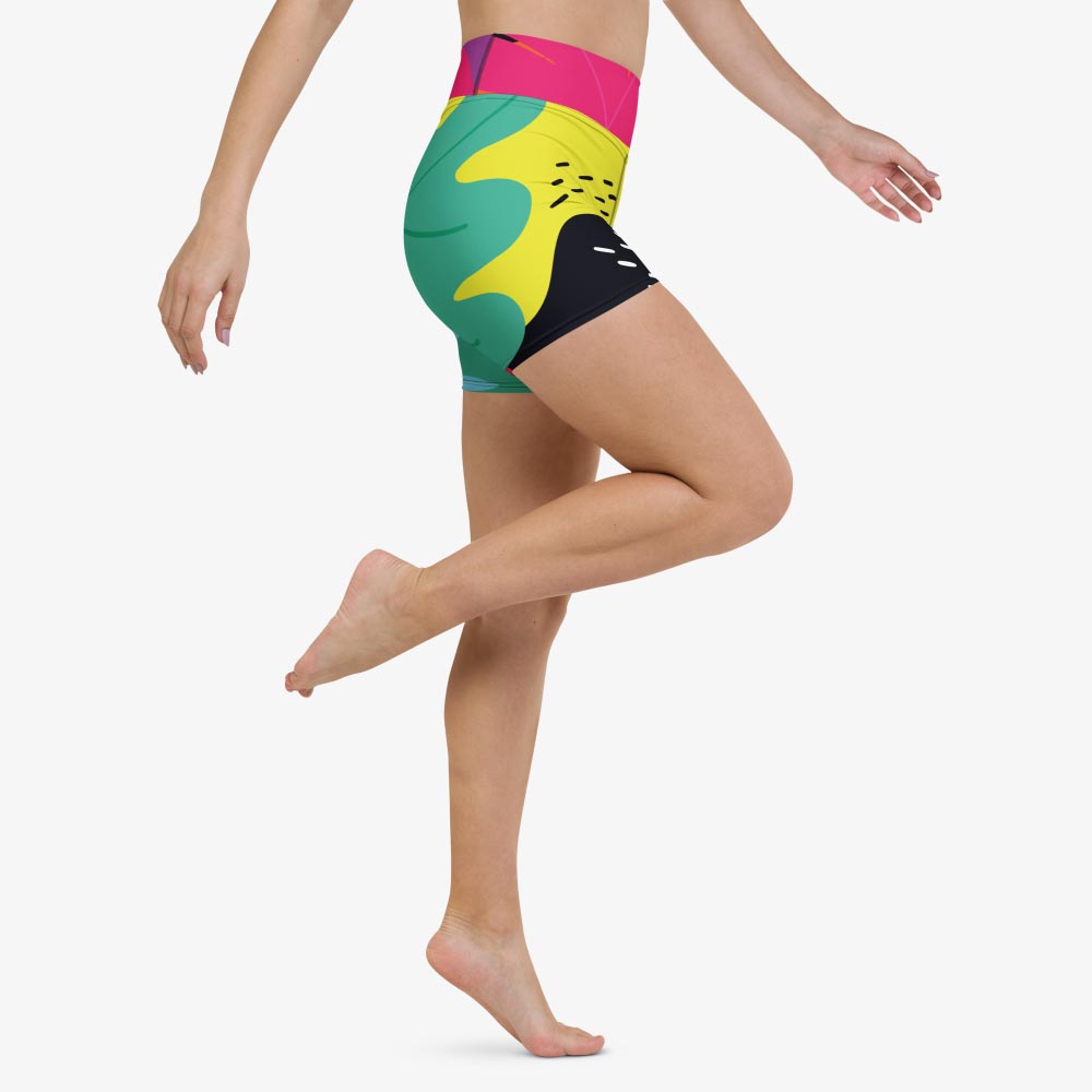Neon Jungle Yoga Shorts