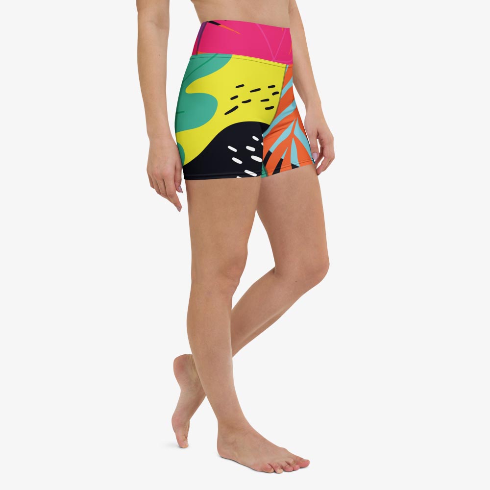 Neon Jungle Yoga Shorts
