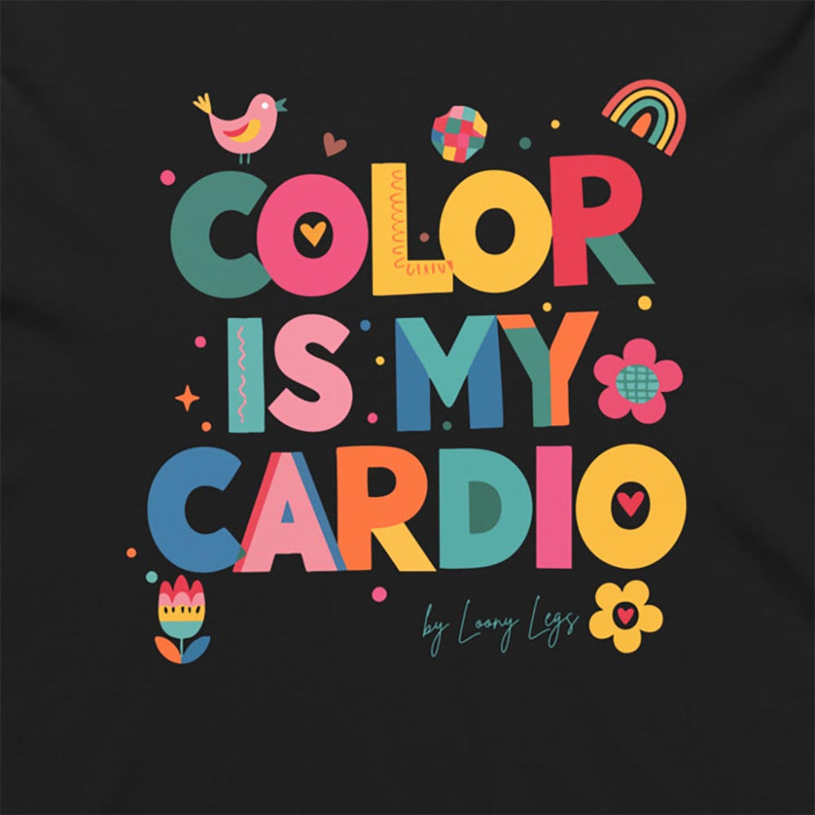 COLOR IS MY CARDIO Hooded long-sleeve tee