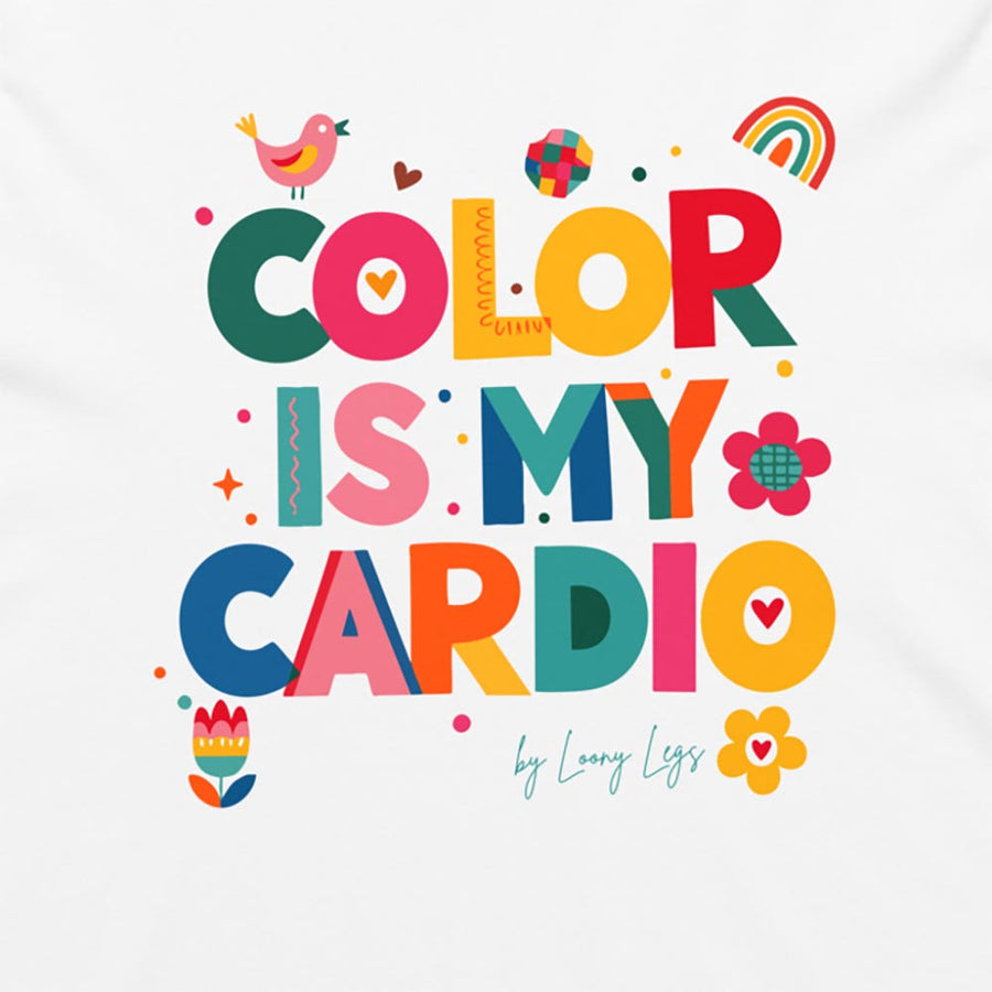 COLOR IS MY CARDIO Hooded long-sleeve tee