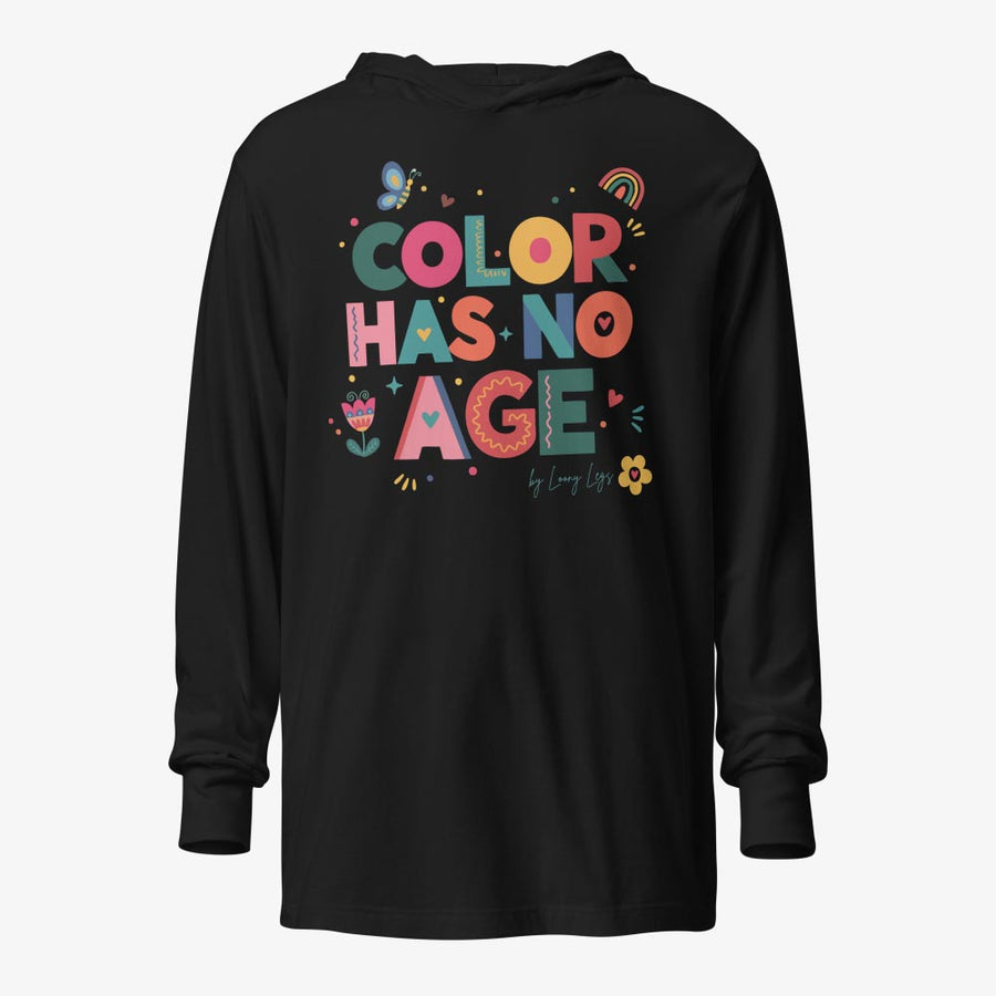 COLOR HAS NO AGE Hooded long-sleeve tee