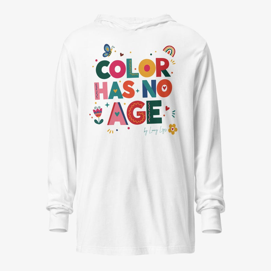 COLOR HAS NO AGE Hooded long-sleeve tee