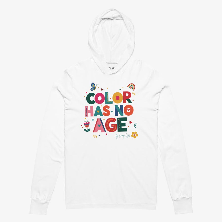 COLOR HAS NO AGE Hooded long-sleeve tee