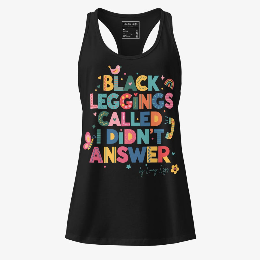 NO ANSWER fitted racerback tank top