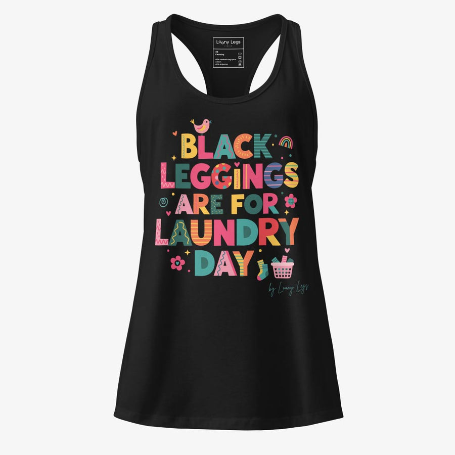 LAUNDRY DAY fitted racerback tank top