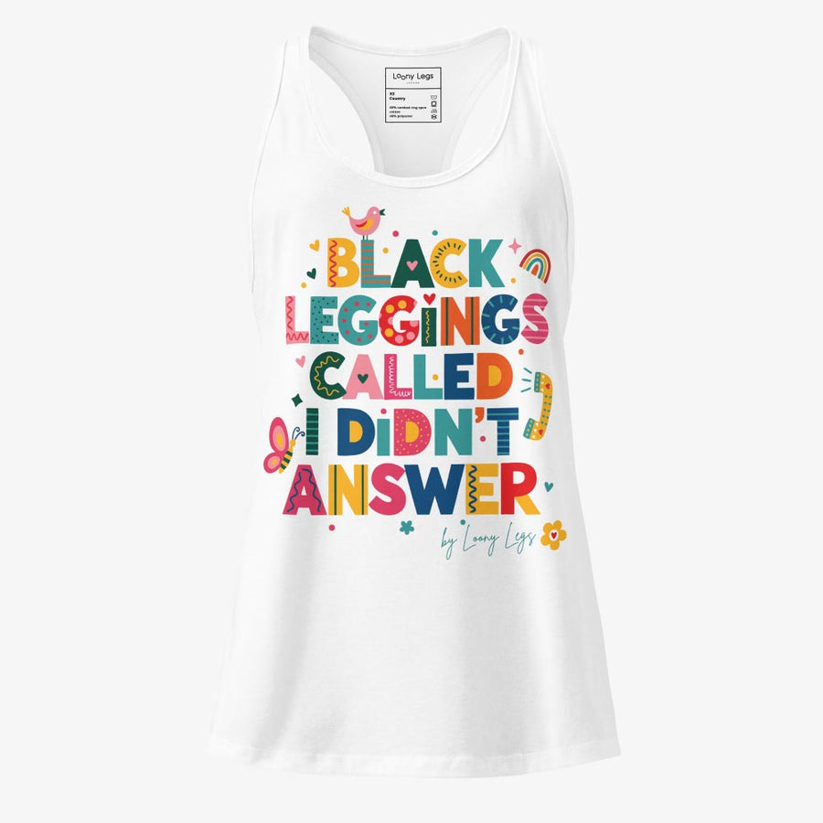 NO ANSWER fitted racerback tank top