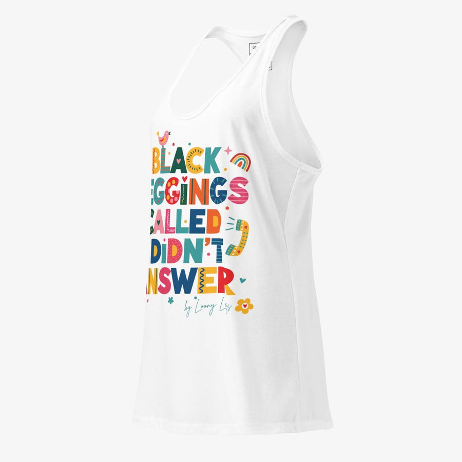NO ANSWER fitted racerback tank top