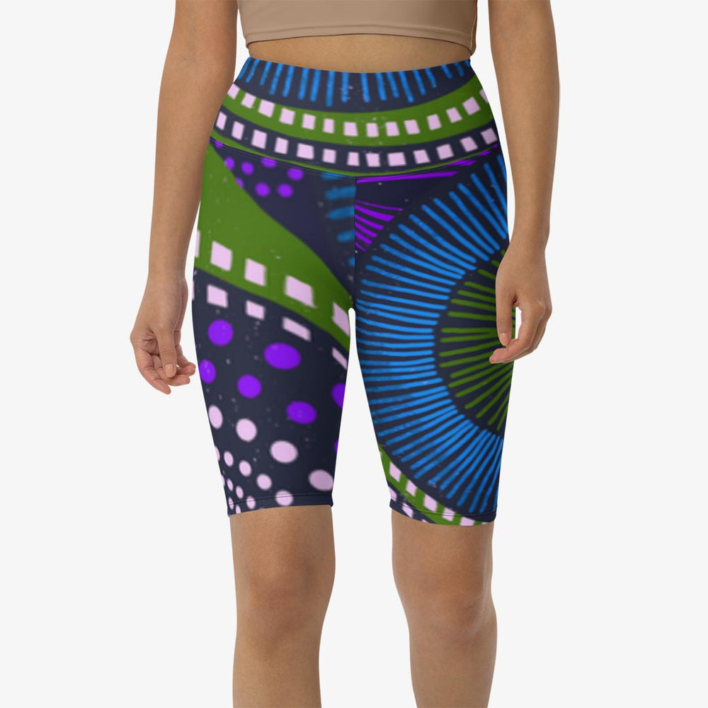 Ethno Pop Biker Shorts