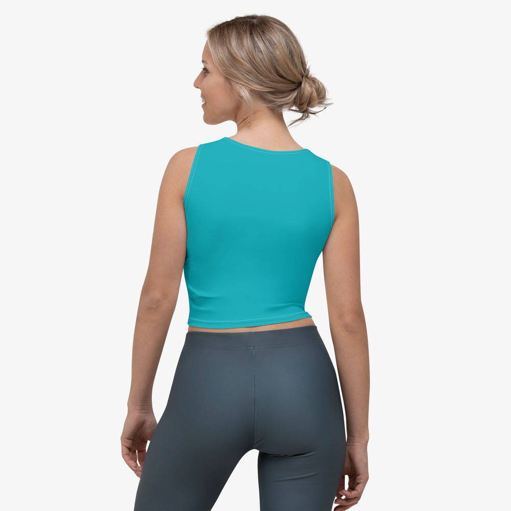 Teal Monochrome Crop Top