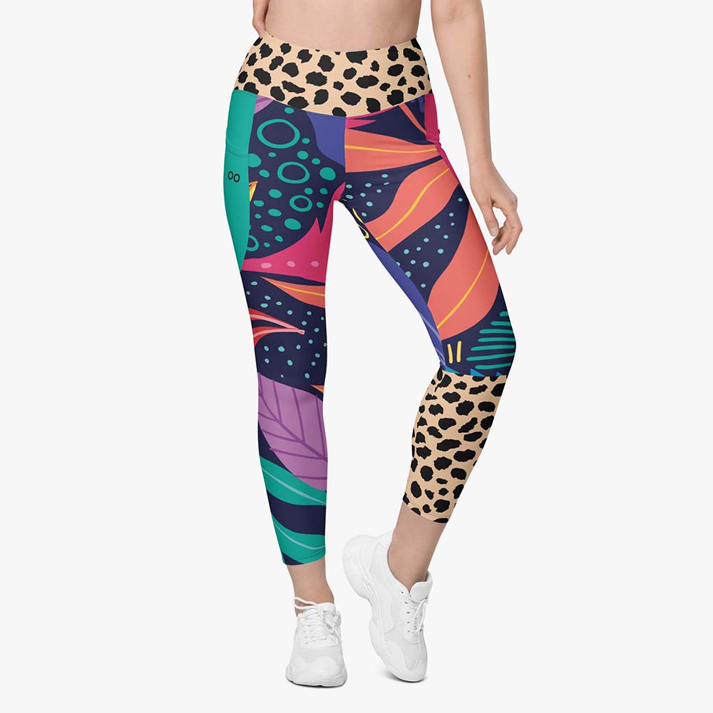 Animal Leaves Pocket Leggings