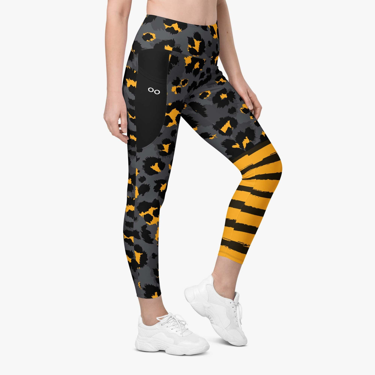Leggings with pockets cheetah print design