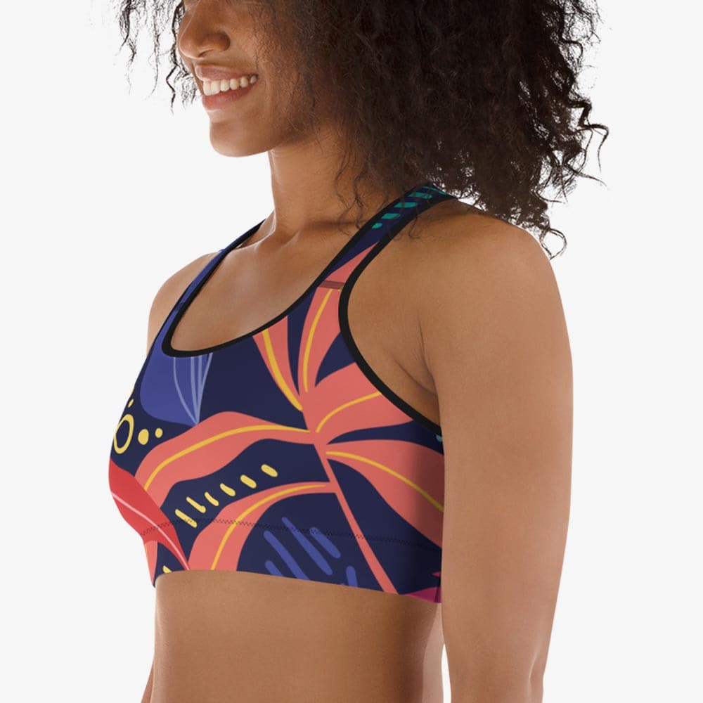 Animal Leaves Sports Bra