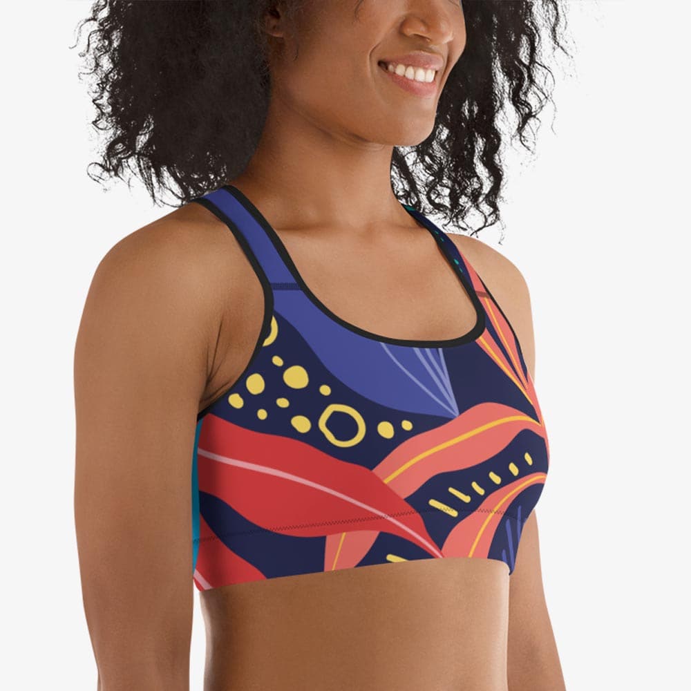Animal Leaves Sports Bra
