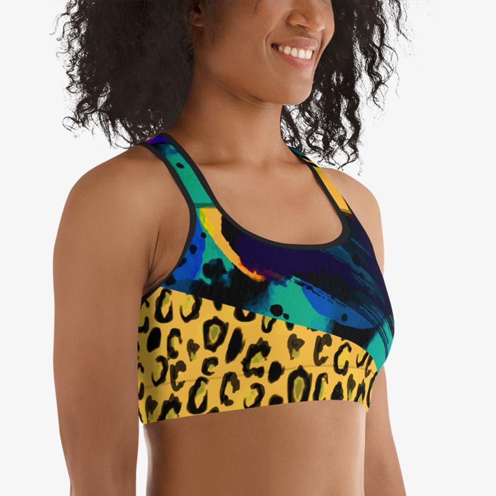 Wild Canvas Sports Bra – Blue/Yellow