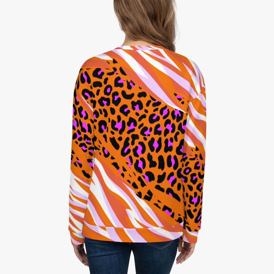 Fleece Sweatshirt "Cheetiger" Orange