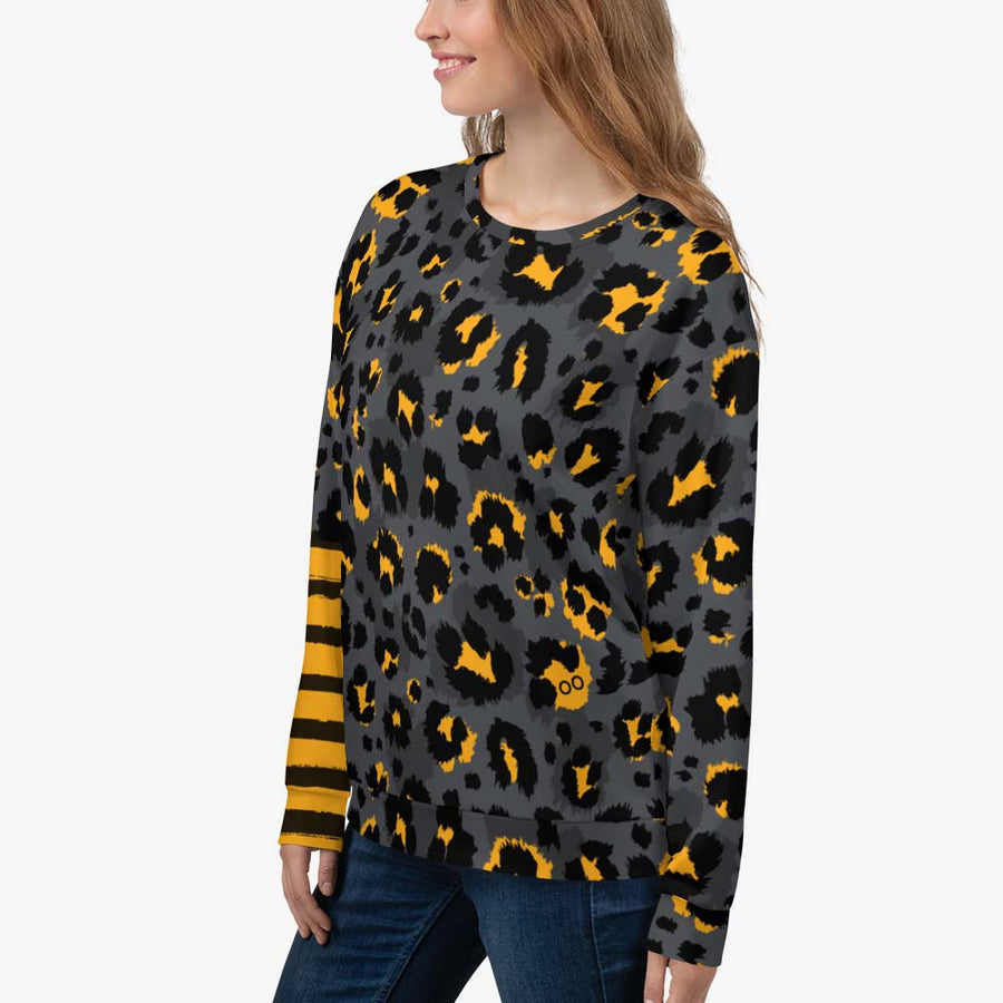 Fleece Sweatshirt "Beepard" Yellow/Black/Grey