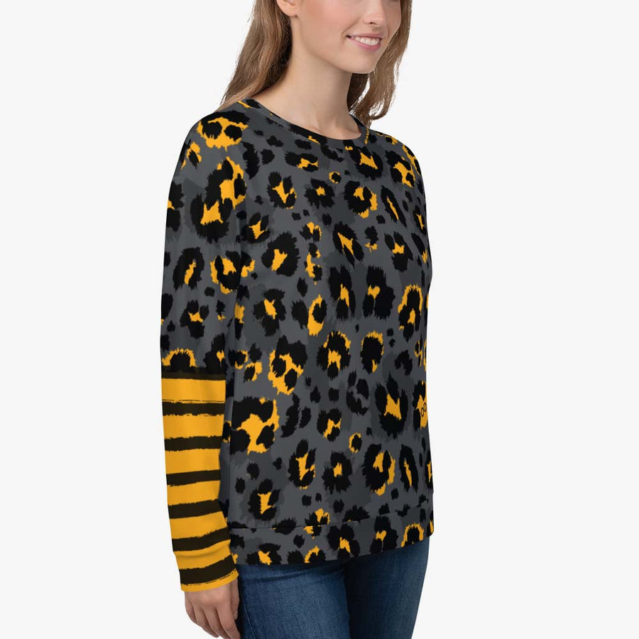 Fleece Sweatshirt "Beepard" Yellow/Black/Grey