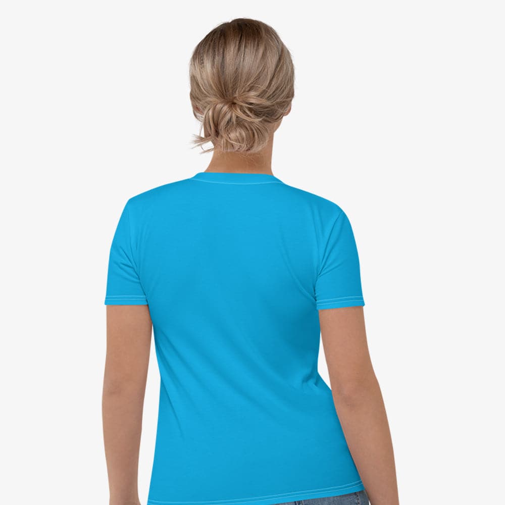 Cyan Monochrome Stretchy Tee