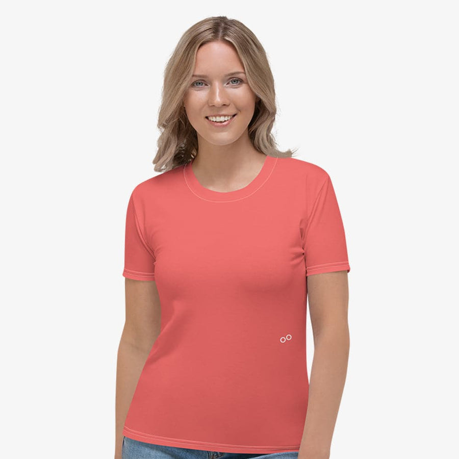Monochrome Stretchy Tee Coral