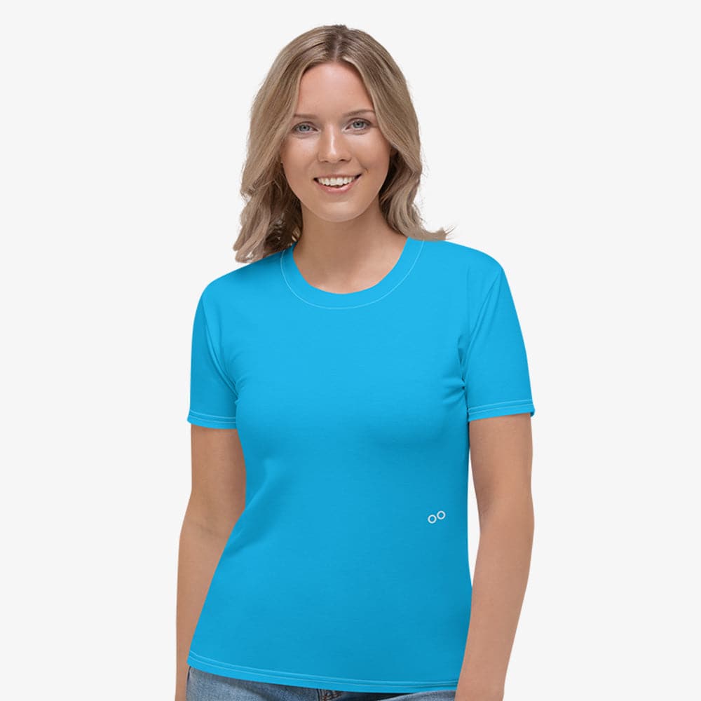 Cyan Monochrome Stretchy Tee
