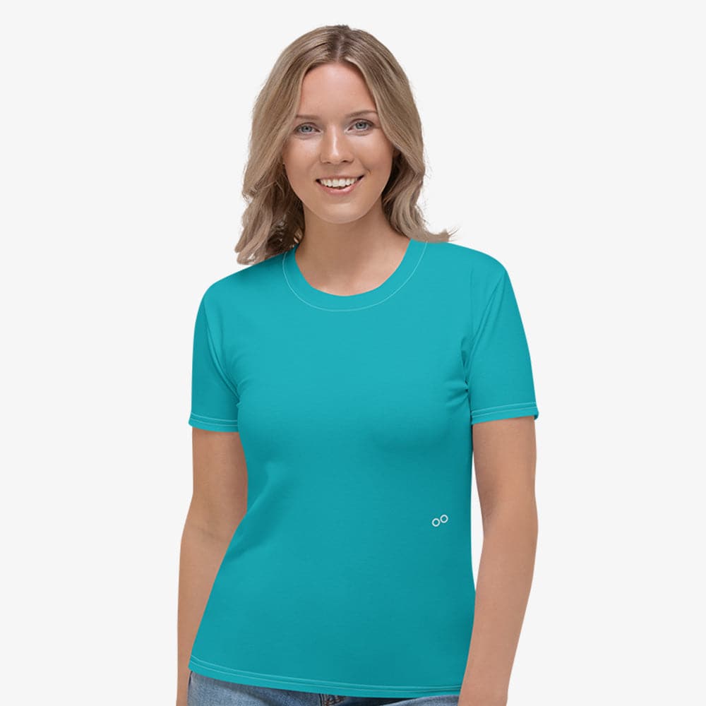 Teal Monochrome Stretchy Tee