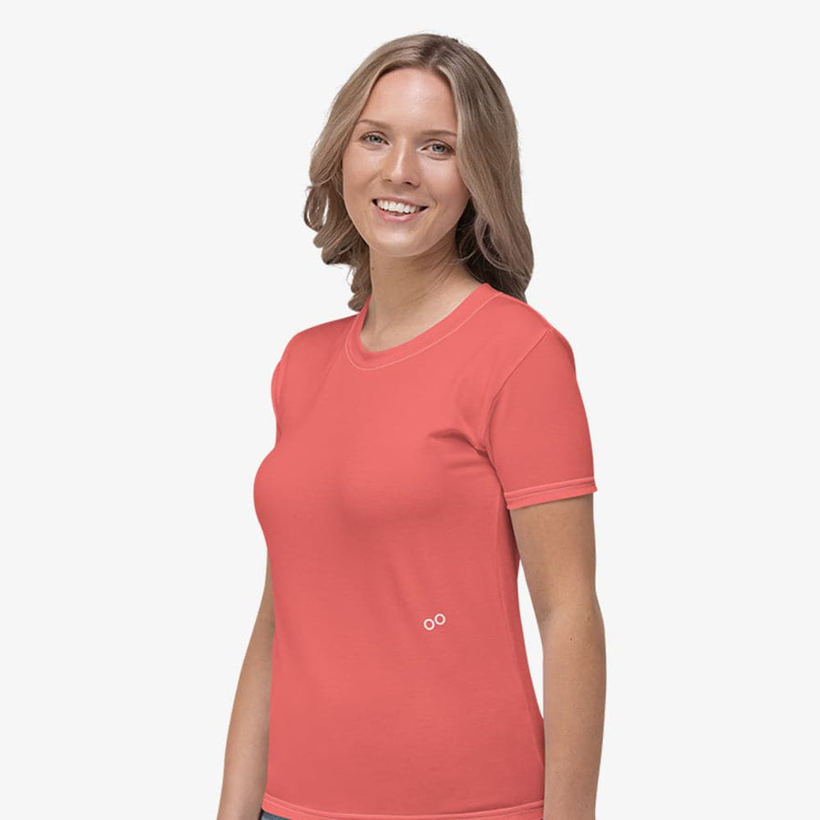 Monochrome Stretchy Tee Coral