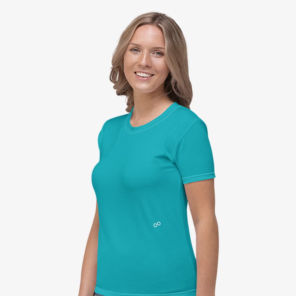 Teal Monochrome Stretchy Tee
