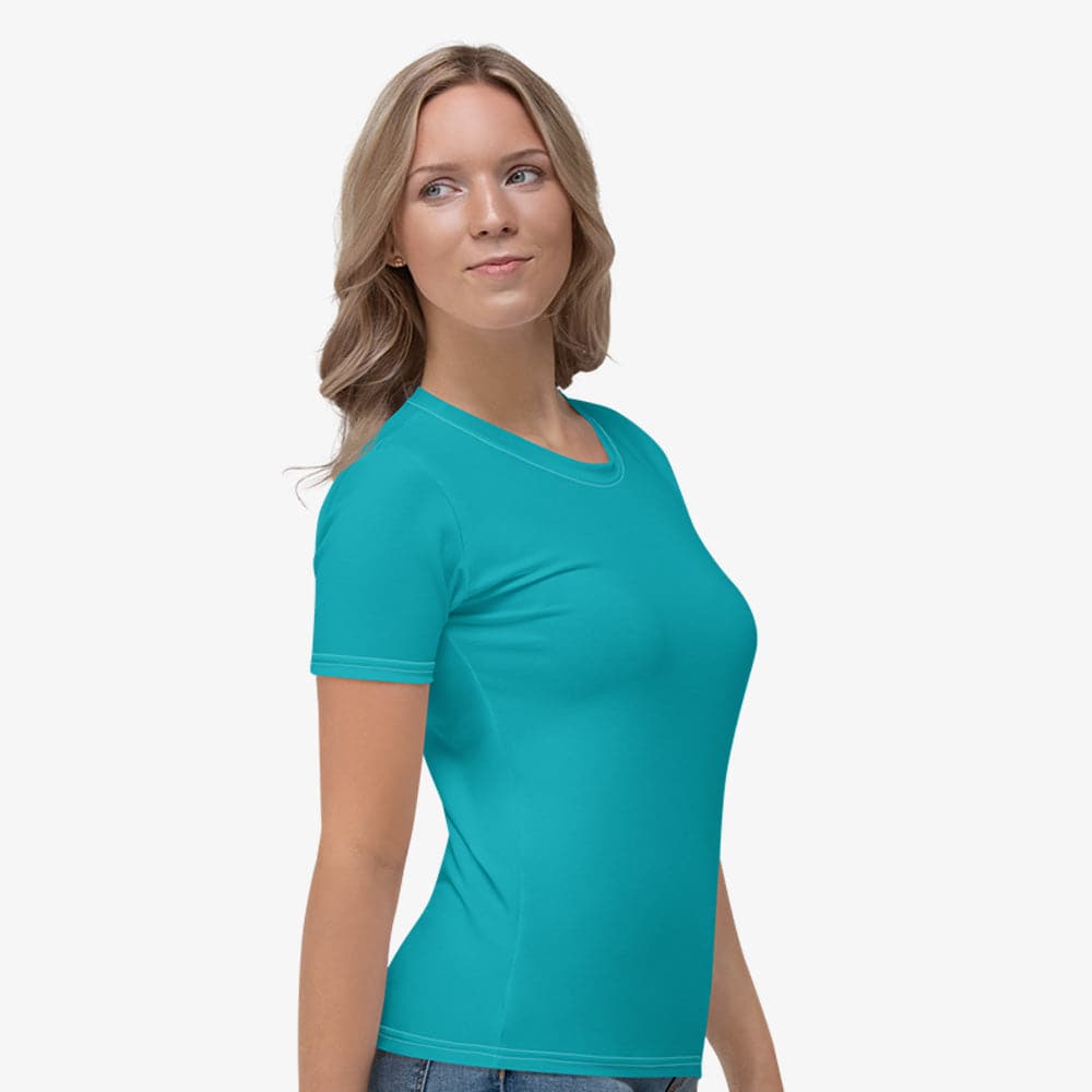 Teal Monochrome Stretchy Tee