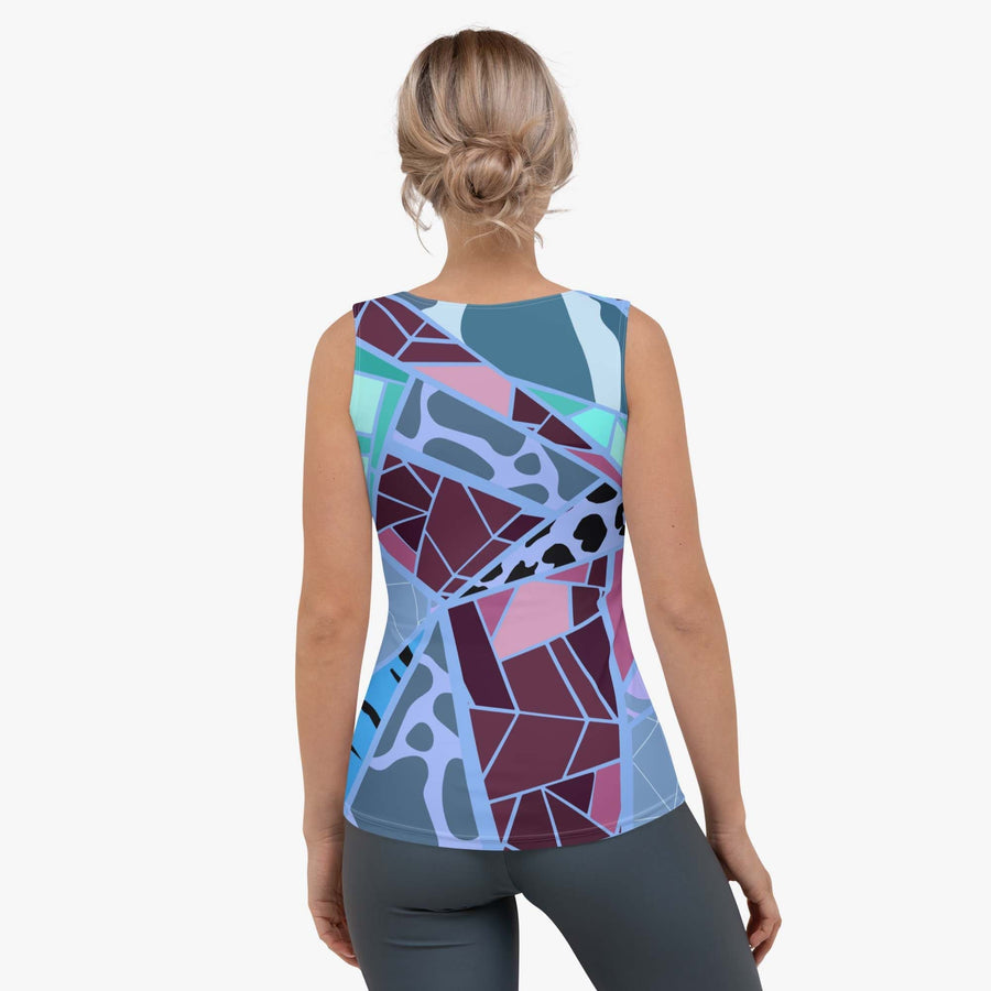 Patterned Flex Vest "Mosaic" Blue/Plum