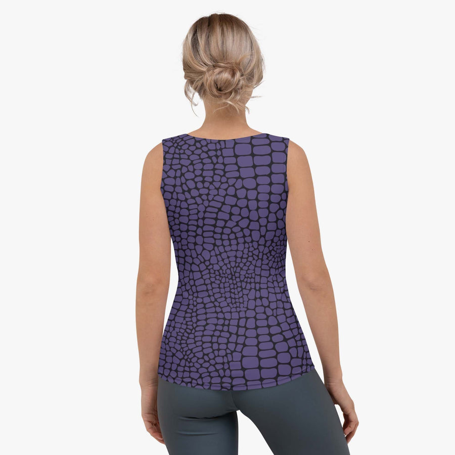 Animal Printed Flex Vest "CrocoSkin" Purple